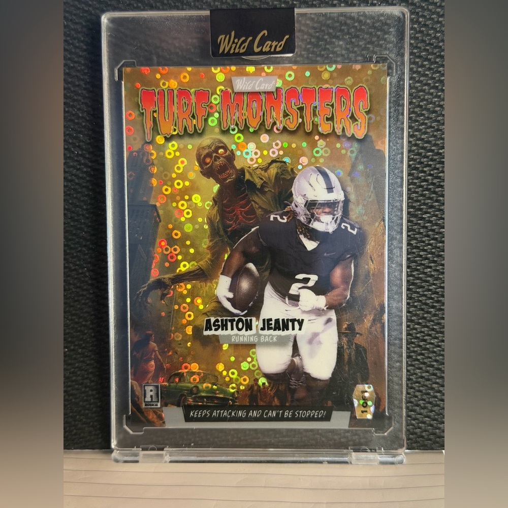 1 of 1 Wild Card Turf Monsters Ashton Jeanty Holographic Rookie Card